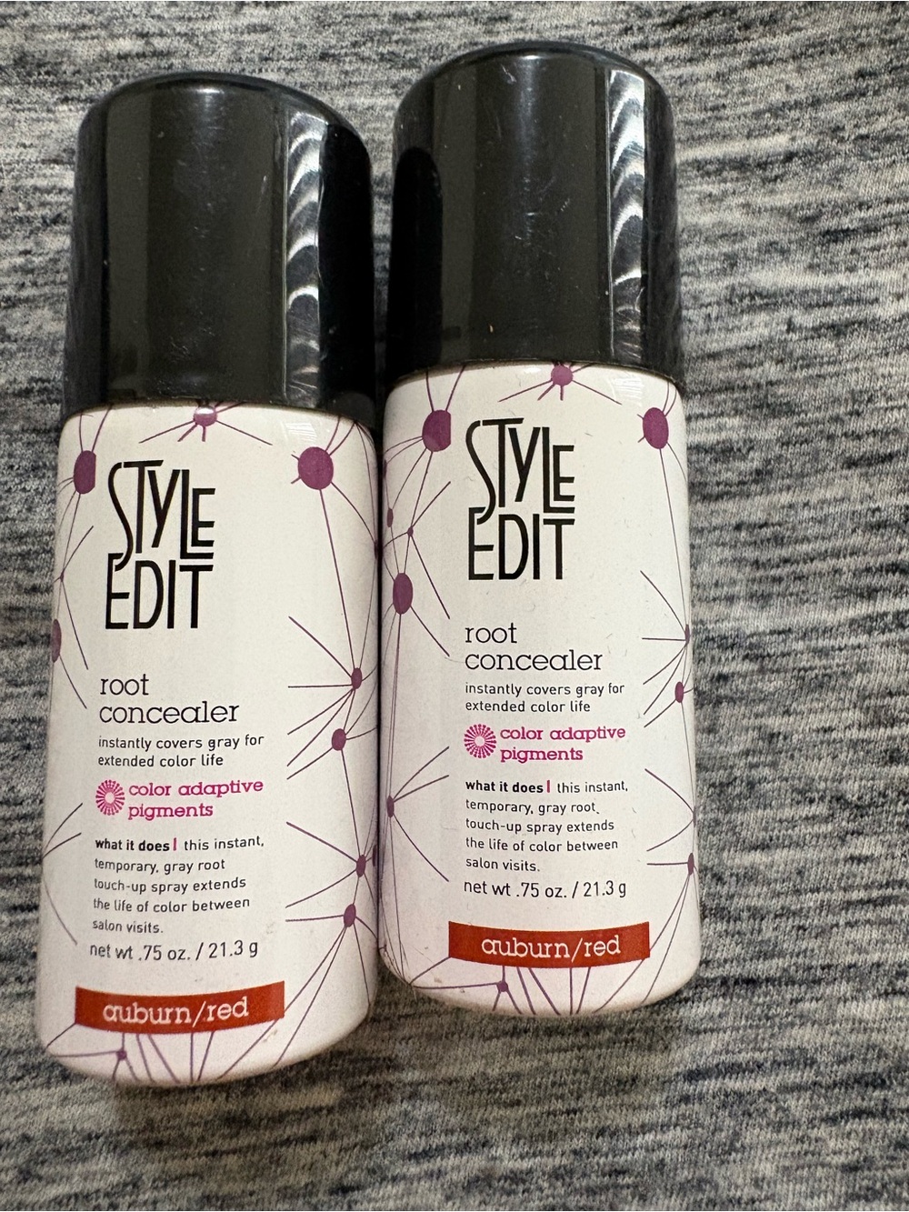 Style Edit Root Concealer Spray - Auburn/Red - lot of 2